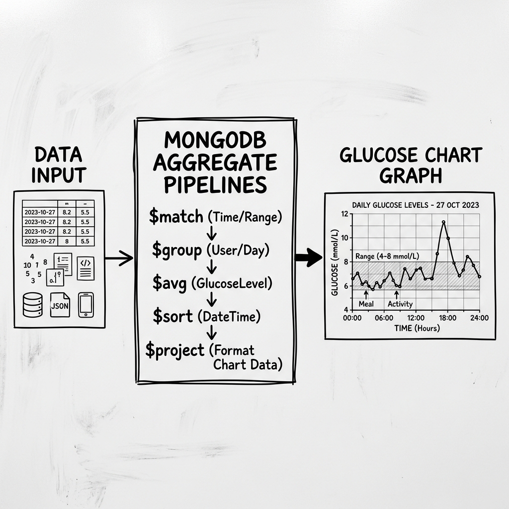 Flytics - Sugar Level Monitoring Application System Diagram